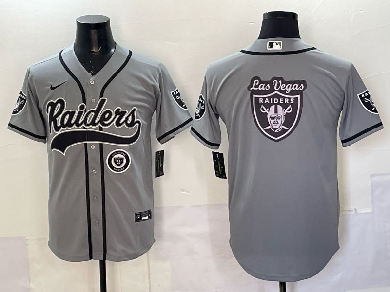 Men 2025 Oakland Raiders Blank Grey 3th generation Joint Name Nike Limited NFL Jersey style 074->oakland raiders->NFL Jersey